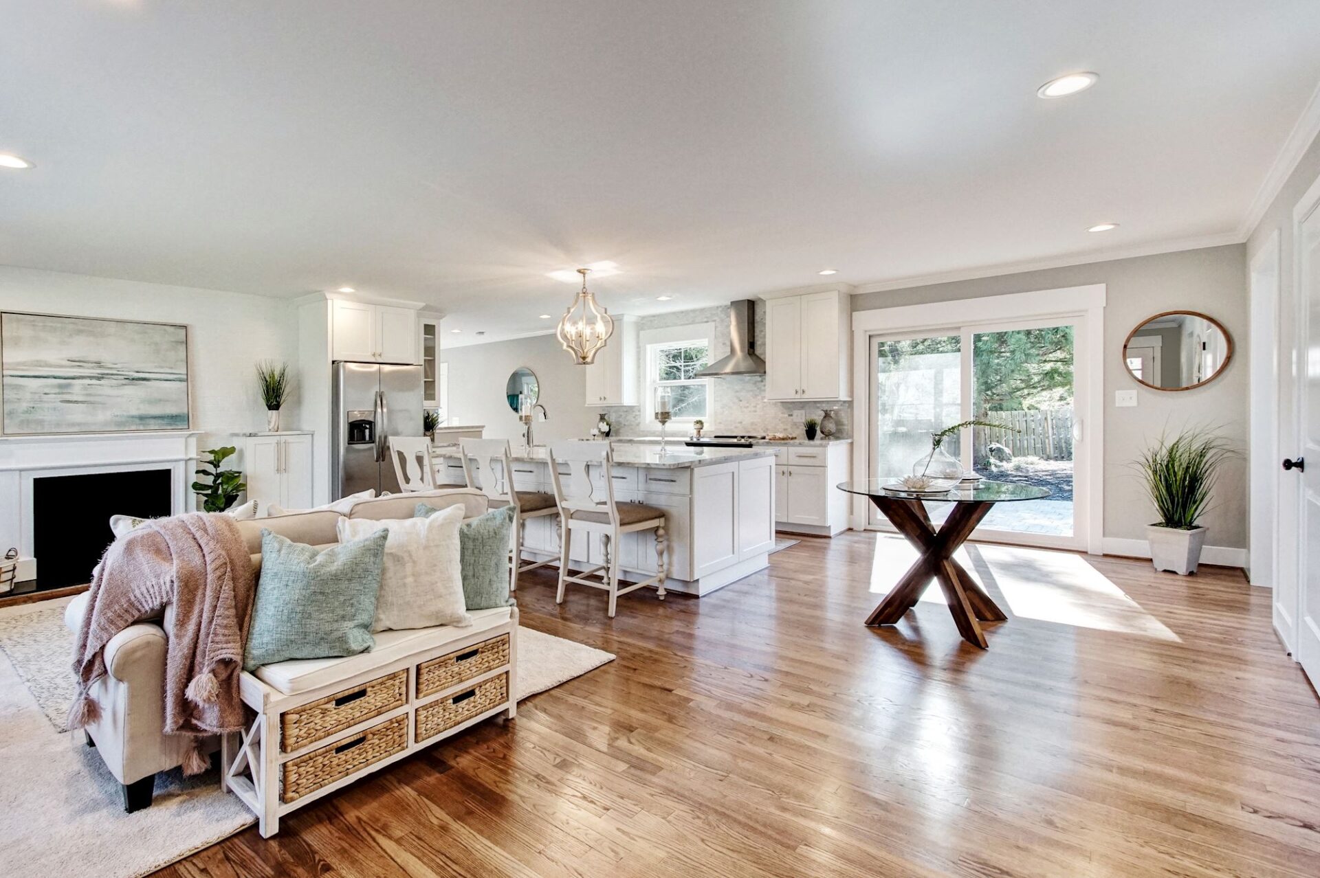 living room and sitting area