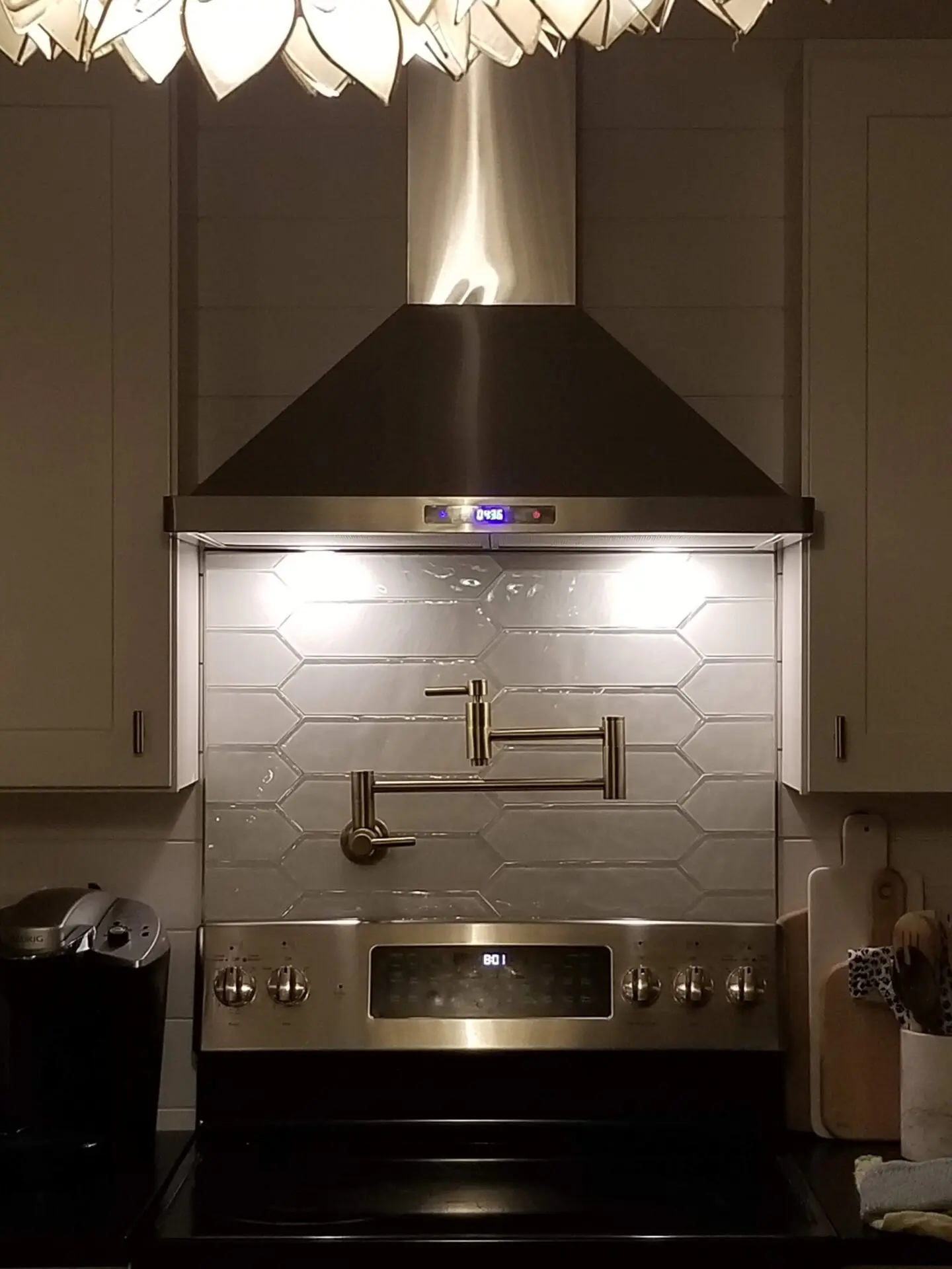 kitchen oven and fume hood