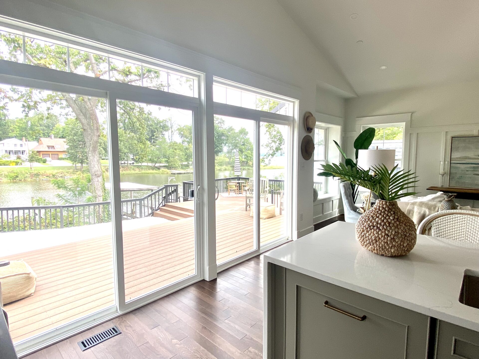 kitchen with sliding doors leading outside