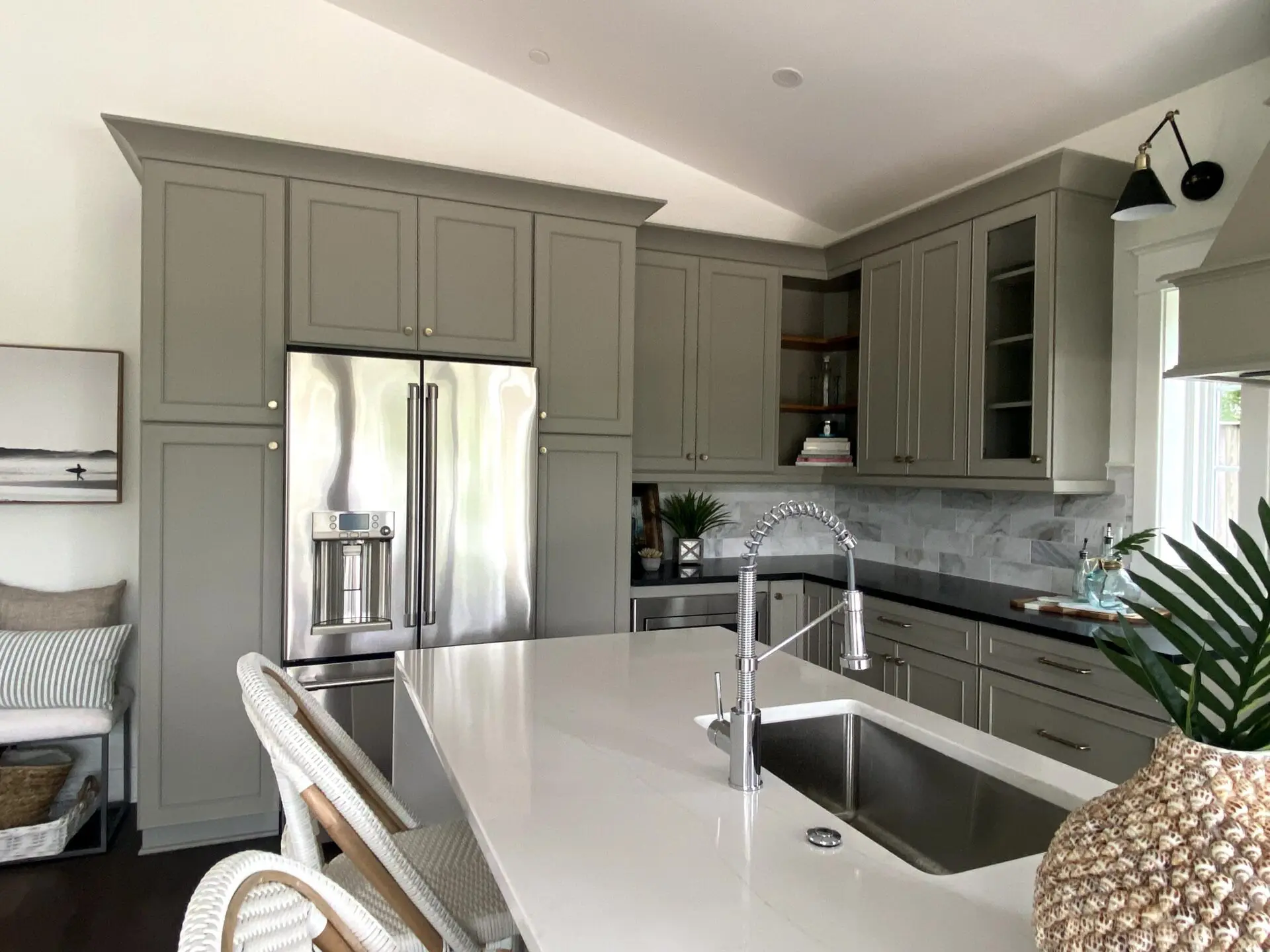 kitchen island preparation area